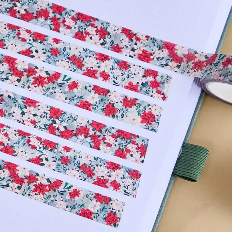 Plan & Plot Studio Christmas Botany Washi Tape 15mm (WT163) Plan & Plot Studio Christmas Botany Washi Tape 15mm (WT163)