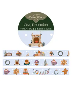 Plan & Plot Studio Cozy December Washi Tape 15mm (WT164)