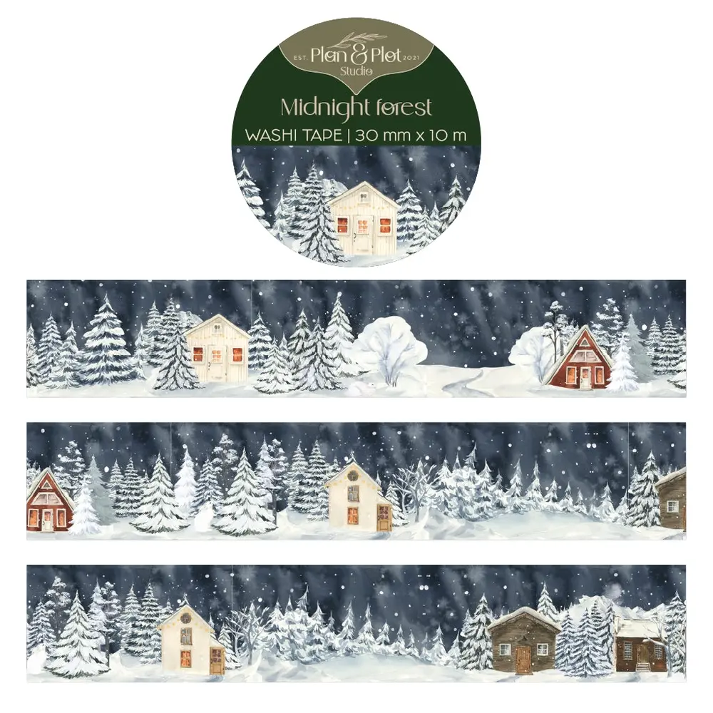 Plan & Plot Studio Midnight Forest Washi Tape 30mm (WT165)