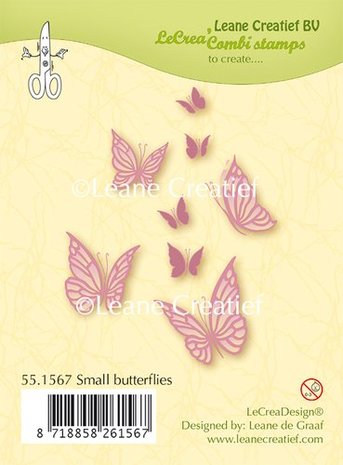 Leane Creatief Small Butterflies Clear Stamps (55.1567)