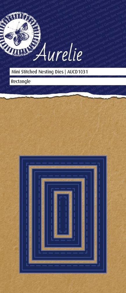 Aurelie Stitched Rectangle Mini Nesting Die (AUCD1031)