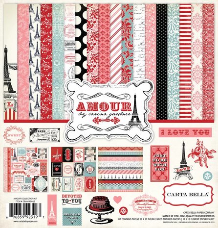 Carta Bella Amour 12x12 Inch Collection Kit (CBAM49016) Carta Bella Amour 12x12 Inch Collection Kit (CBAM49016)
