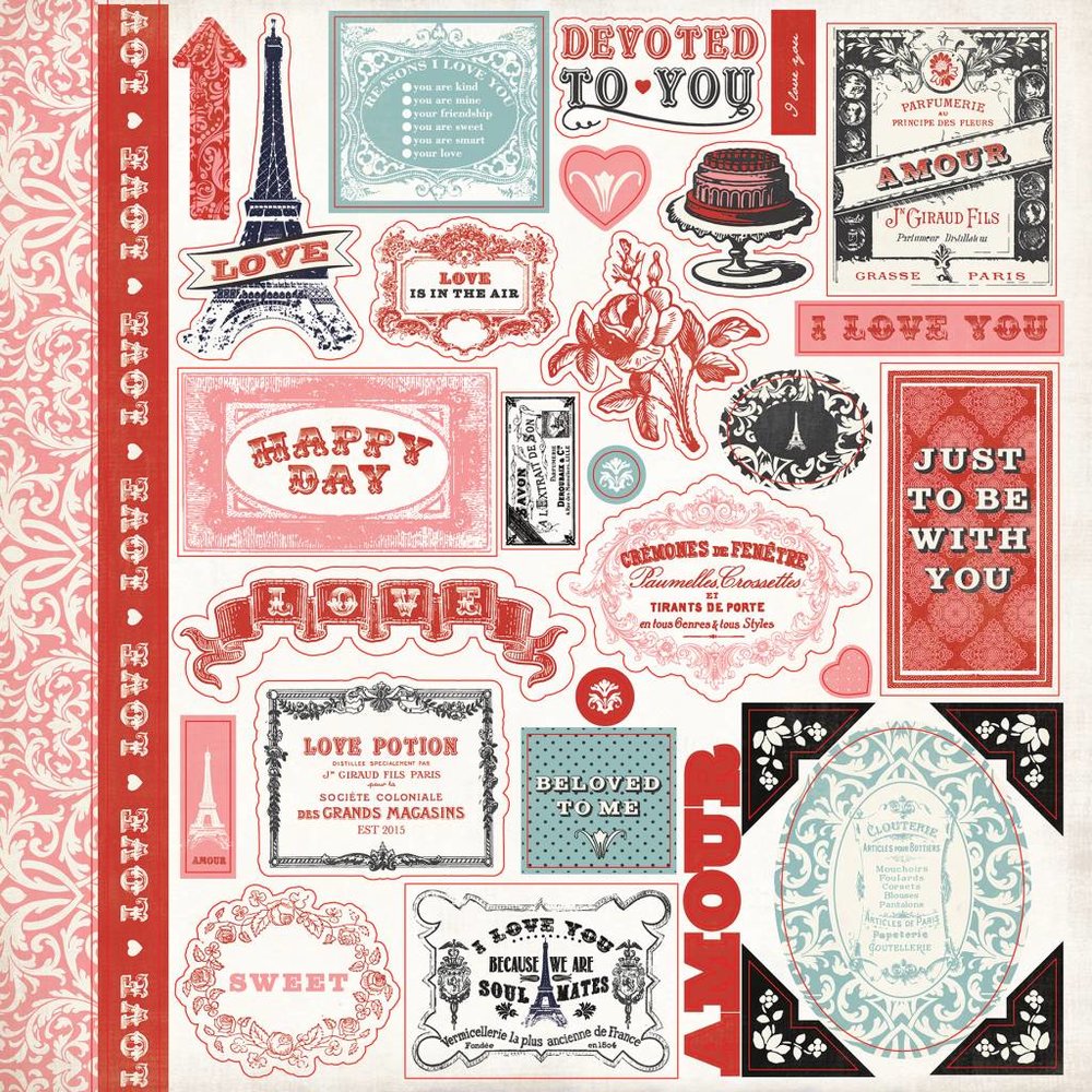 Carta Bella Amour 12x12 Inch Collection Kit (CBAM49016) Carta Bella Amour 12x12 Inch Collection Kit (CBAM49016)