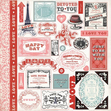 Carta Bella Amour 12x12 Inch Collection Kit (CBAM49016) Carta Bella Amour 12x12 Inch Collection Kit (CBAM49016)