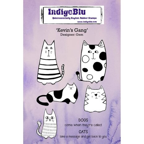 IndigoBlu Kevin's Gang A6 Rubber Stamp (IND0239)