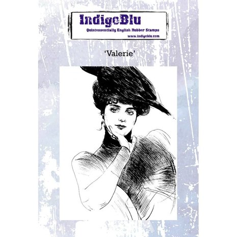 IndigoBlu Valerie A6 Rubber Stamp (IND0236) IndigoBlu Valerie A6 Rubber Stamp (IND0236)