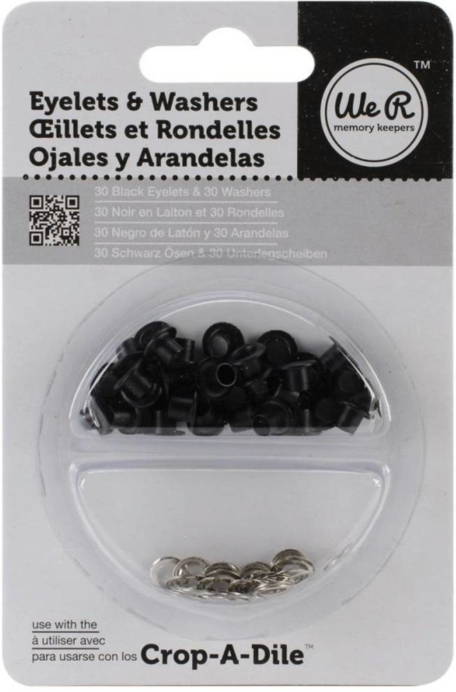 We R Memory Keepers Black Eyelets & Washers (42219-8)