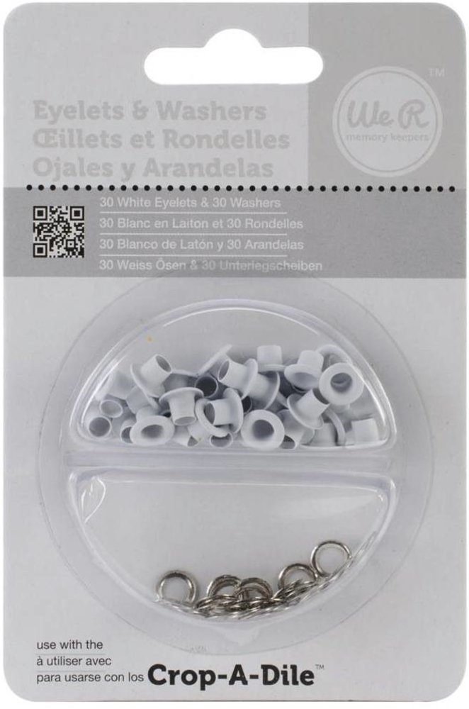 We R Memory Keepers White Eyelets & Washers (42220-4) We R Memory Keepers White Eyelets & Washers (42220-4)