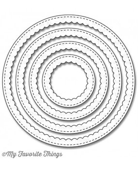 My Favorite Things Die-Namics Stitched Circle Scallop Frames (MFT-858)