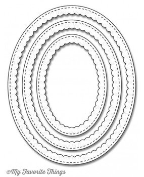 My Favorite Things Die-Namics Stitched Oval Scallop Frames (MFT-859)