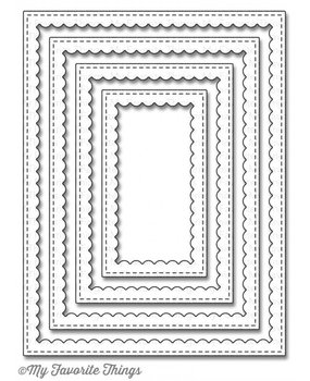 My Favorite Things Die-Namics Stitched Rectangle Scallop Frames (MFT-860) My Favorite Things Die-Namics Stitched Rectangle Scallop Frames (MFT-860)