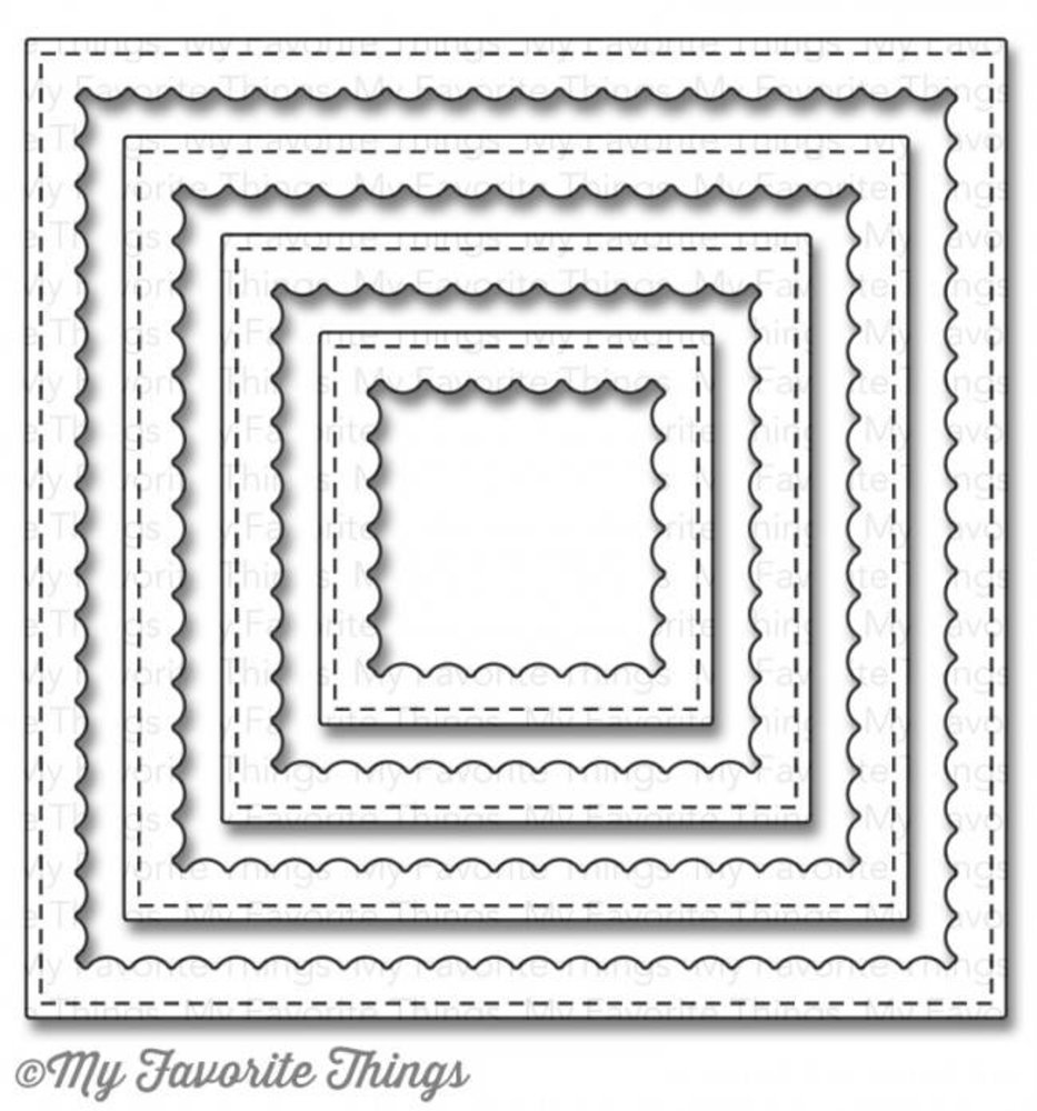 My Favorite Things Die-Namics Stitched Square Scallop Frames (MFT-869) My Favorite Things Die-Namics Stitched Square Scallop Frames (MFT-869)