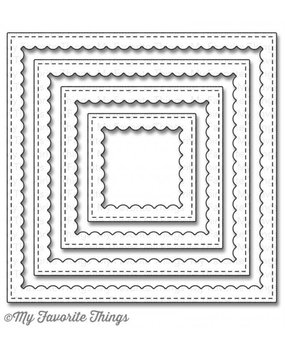 My Favorite Things Die-Namics Stitched Square Scallop Frames (MFT-869) My Favorite Things Die-Namics Stitched Square Scallop Frames (MFT-869)