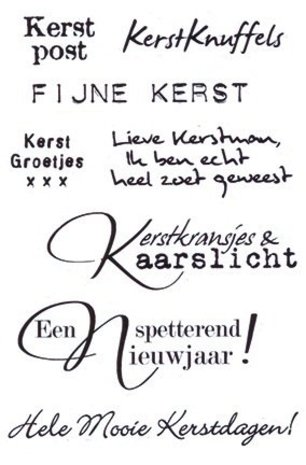 Marianne Design Eline's Kerstwensen Clear Stamps Set (EC0151)