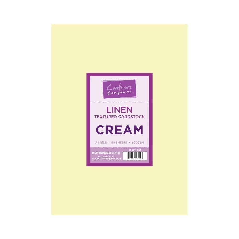 Crafter's Companion Linen Textured Cardstock Cream (350055.000.CRE)