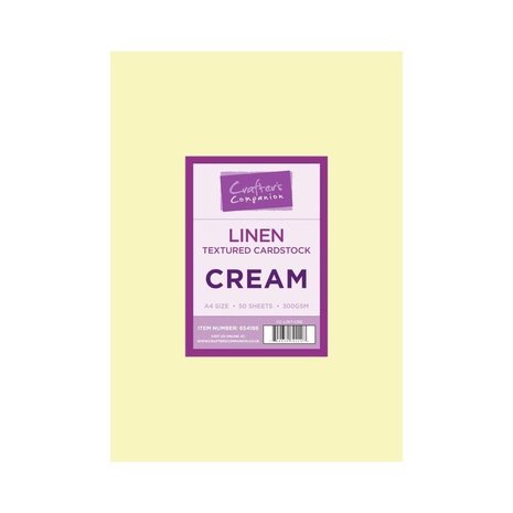 Crafter's Companion Linen Textured Cardstock Cream (350055.000.CRE)