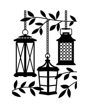 Darice Embossing Essentials Lanterns In Trees (1219-400)