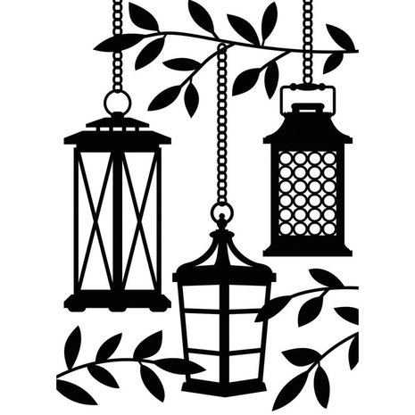 Darice Embossing Essentials Lanterns In Trees (1219-400)