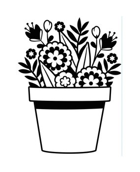 Darice Embossing Essentials Flowers In Pot (1219-402) Darice Embossing Essentials Flowers In Pot (1219-402)