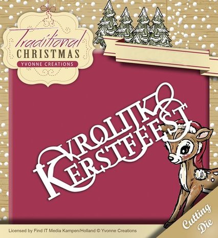 Yvonne Creations Traditional Christmas Vrolijk Kerstfeest (YCD10056) Yvonne Creations Traditional Christmas Vrolijk Kerstfeest (YCD10056)
