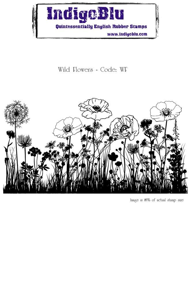 IndigoBlu Wild Flowers Mounted A6 Rubber Stamp (WF) IndigoBlu Wild Flowers Mounted A6 Rubber Stamp (WF)