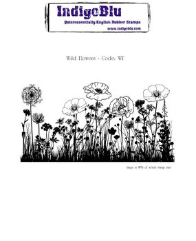IndigoBlu Wild Flowers Mounted A6 Rubber Stamp (WF) IndigoBlu Wild Flowers Mounted A6 Rubber Stamp (WF)