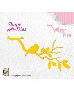 Nellie Snellen Shape Die Birdie On Branch (SD106)
