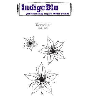 IndigoBlu Poinsettia Mounted A6 Rubber Stamp (POI) IndigoBlu Poinsettia Mounted A6 Rubber Stamp (POI)