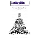 IndigoBlu Baroque Christmas Tree Mounted A6 Rubber Stamp (CT I)