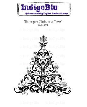 IndigoBlu Baroque Christmas Tree Mounted A6 Rubber Stamp (CT I) IndigoBlu Baroque Christmas Tree Mounted A6 Rubber Stamp (CT I)