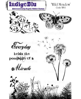 IndigoBlu Wild Meadow Mounted A5 Rubber Stamp (WM I Mtd) IndigoBlu Wild Meadow Mounted A5 Rubber Stamp (WM I Mtd)