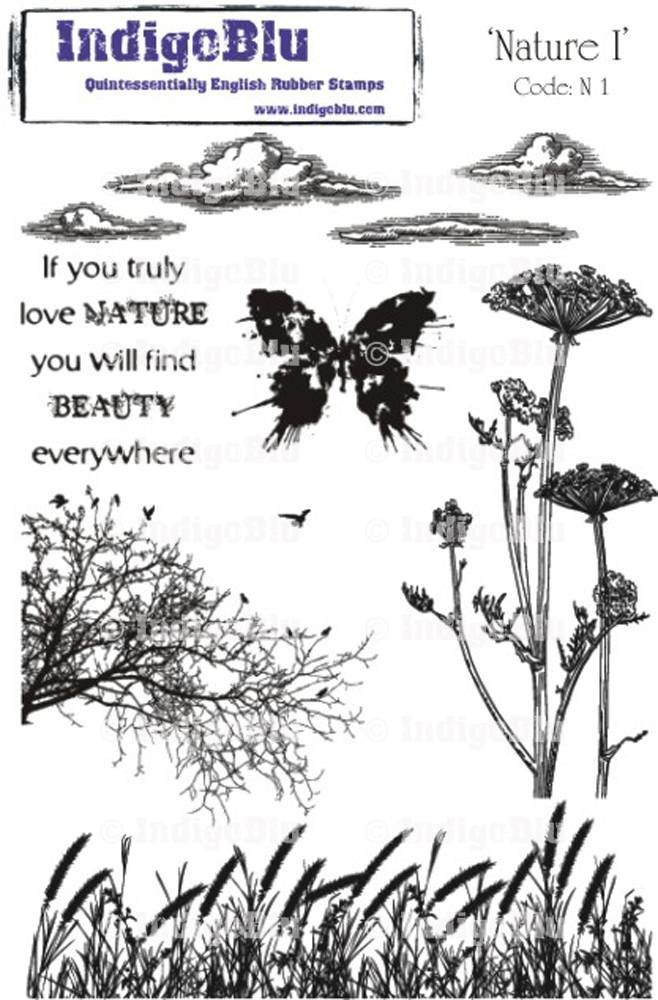 IndigoBlu Nature I Mounted A5 Rubber Stamp (Na I Mtd)