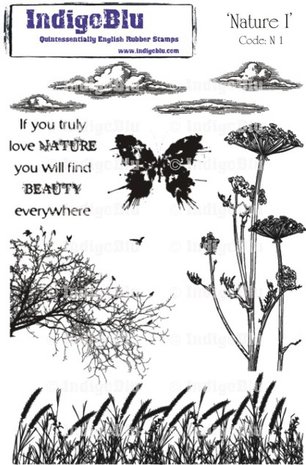 IndigoBlu Nature I Mounted A5 Rubber Stamp (Na I Mtd)