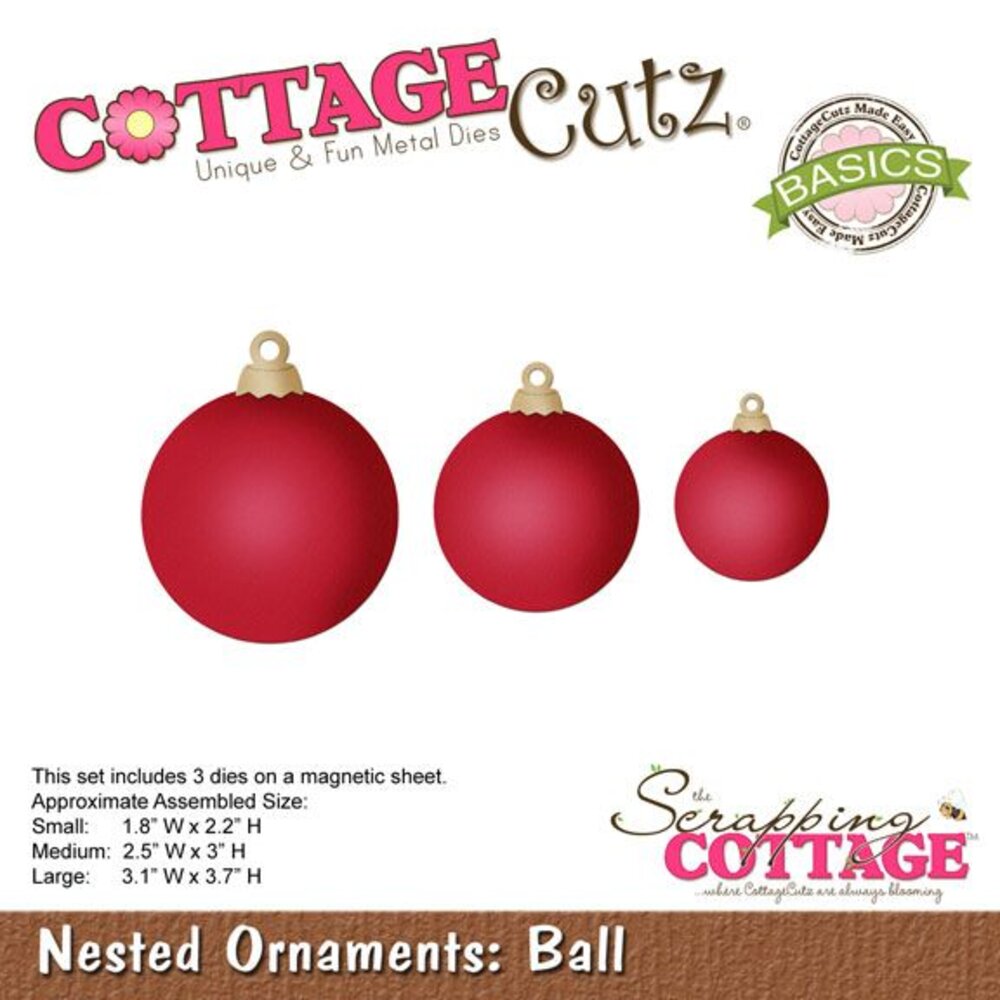 Scrapping Cottage CottageCutz Nested Ornaments Ball (CCB-035) Scrapping Cottage CottageCutz Nested Ornaments Ball (CCB-035)