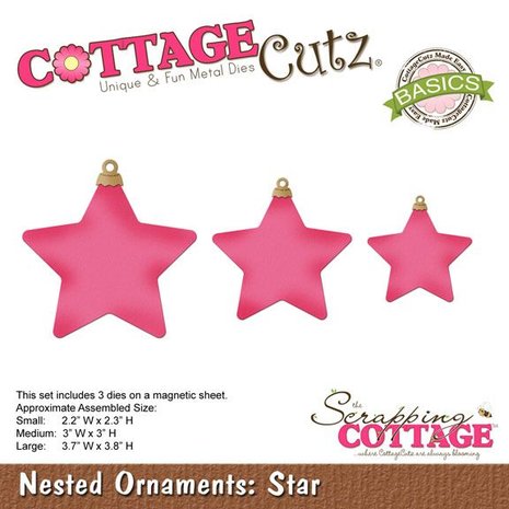 Scrapping Cottage CottageCutz Nested Ornaments Star (CCB-038) Scrapping Cottage CottageCutz Nested Ornaments Star (CCB-038)
