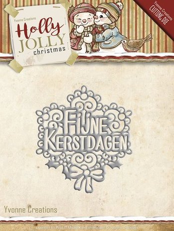 Yvonne Creations Holly Jolly Christmas Fijne Kerstdagen (YCD10074)