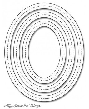 My Favorite Things Die-Namics Single Stitch Line Oval Frames (MFT-949)