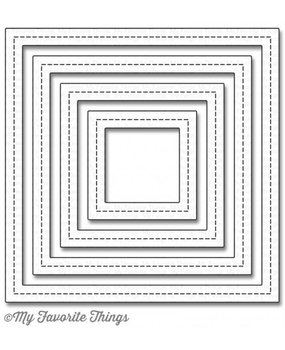 My Favorite Things Die-Namics Single Stitch Line Square Frames (MFT-951)