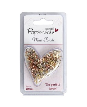 Papermania Mini Brads Metallics (200pk) Assorted Gloss (PMA 3741104)
