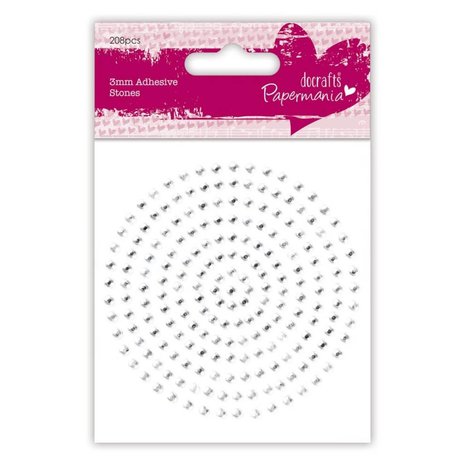 Papermania 3mm Adhesive Stones (206pcs) - Silver (PMA 351605) Papermania 3mm Adhesive Stones (206pcs) - Silver (PMA 351605)