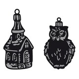 Marianne Design Craftable Tiny's Ornaments Church & Owl (CR1381)
