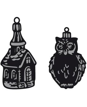 Marianne Design Craftable Tiny's Ornaments Church & Owl (CR1381)