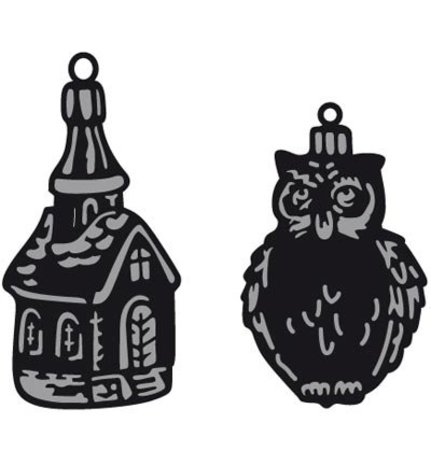 Marianne Design Craftable Tiny's Ornaments Church & Owl (CR1381)