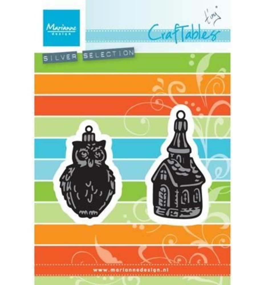 Marianne Design Craftable Tiny's Ornaments Church & Owl (CR1381)