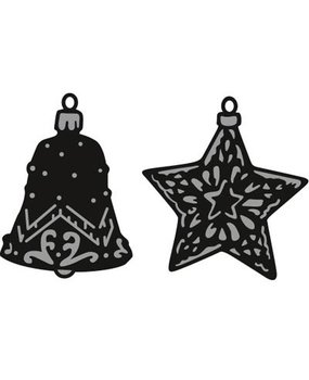 Marianne Design Craftable Tiny's Ornaments Star & Bell (CR1382) Marianne Design Craftable Tiny's Ornaments Star & Bell (CR1382)