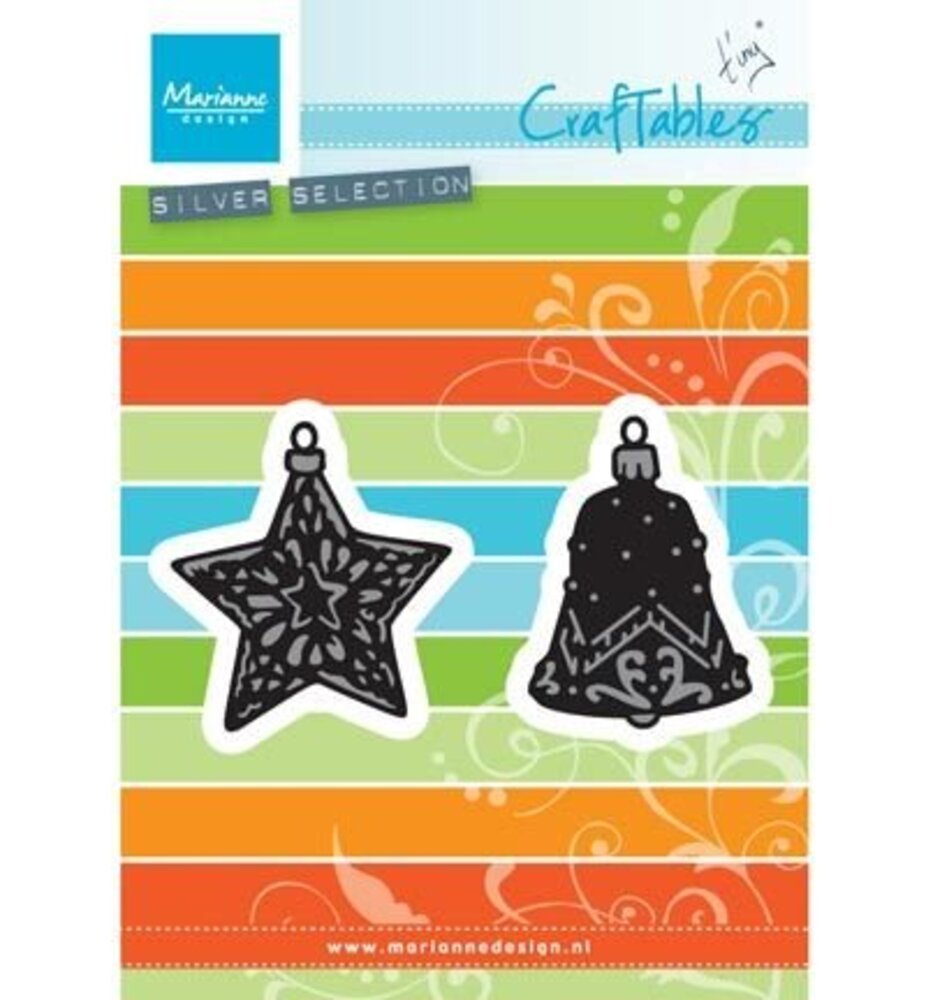 Marianne Design Craftable Tiny's Ornaments Star & Bell (CR1382) Marianne Design Craftable Tiny's Ornaments Star & Bell (CR1382)