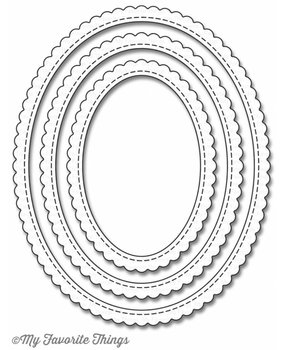 My Favorite Things Die-Namics Stitch Oval Scallop Edge Frame (MFT-923) My Favorite Things Die-Namics Stitch Oval Scallop Edge Frame (MFT-923)