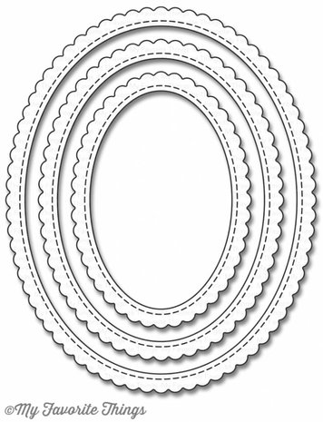 My Favorite Things Die-Namics Stitch Oval Scallop Edge Frame (MFT-923) My Favorite Things Die-Namics Stitch Oval Scallop Edge Frame (MFT-923)
