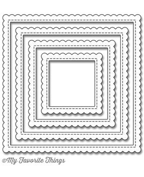 My Favorite Things Die-Namics Stitch Square Scallop Edge Frame (MFT-927)