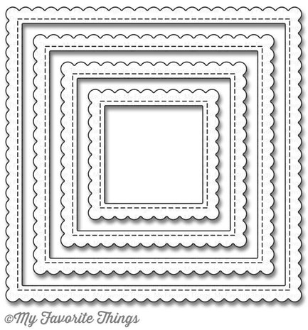 My Favorite Things Die-Namics Stitch Square Scallop Edge Frame (MFT-927)